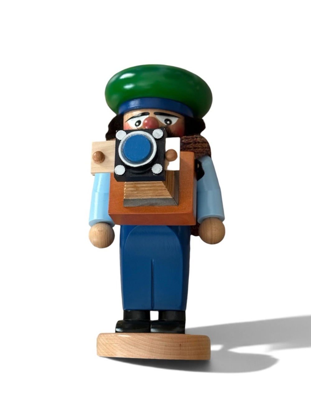 Steinbach Chubby Photographer Nutcracker German Wooden S1319 Vintage 12" Retired